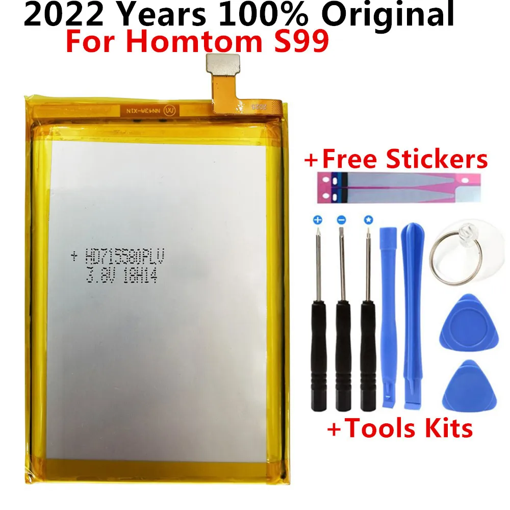

100% Original New High Quality 6200mAh Battery For HOMTOM S99 Mobile Phone batteries + Gift Tools