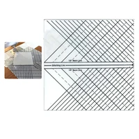 arc quilting straight ruler sturdy quilting acrylic ruler sewing ruler template with rounded corners grid lines for clothes maki