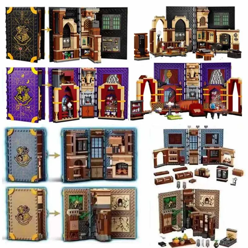 

Magical Book Building Blocks Potions Charms Herbologys Class Books ScriptsWizards Moment House Banner Toys For christmas Gifts