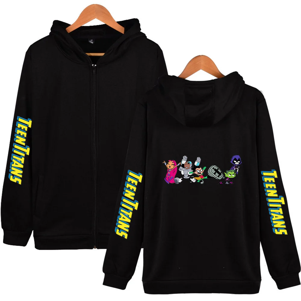 

Anime Teen Titans Go Zipper Hoodies Women Men Fashion Long Sleeve Cartoon Hooded Sweatshirt Hot Sale Casual St 100-4XL Oversized