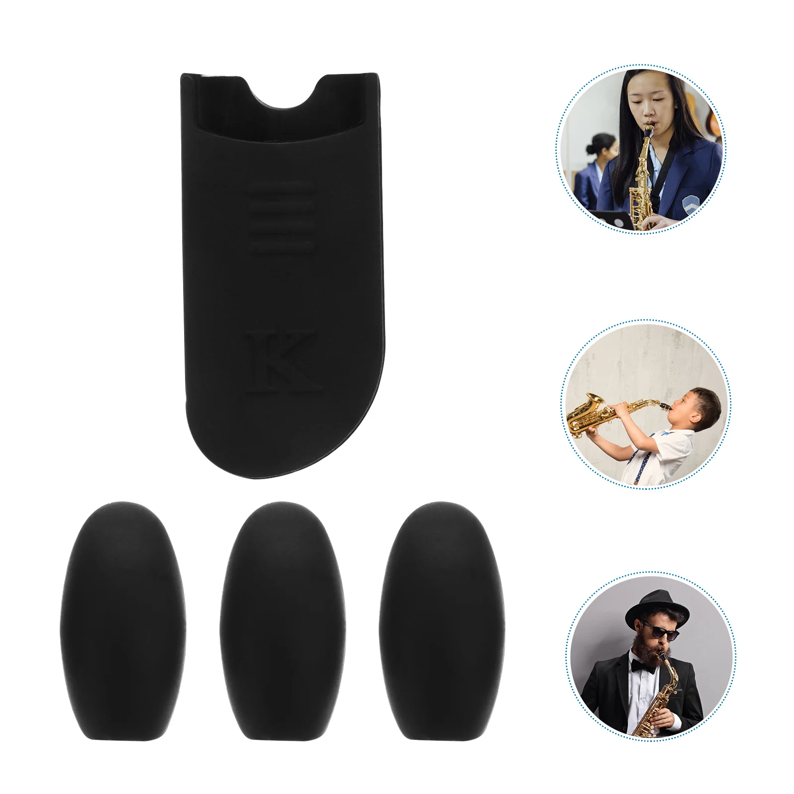 

4 pcs Wind Instruments Thumb Rest Pad Sax Palm Key Pad Oboe Thumb Pad Clarinet Thumb Rest Sax Thumb Pad