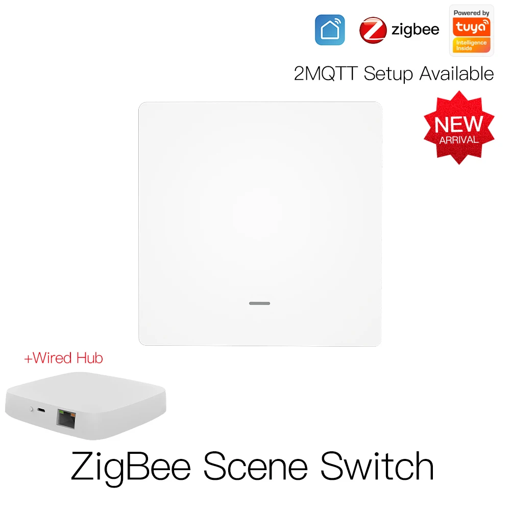 

Scene Switch Push Button Battery Powered Transmitter Smart Home Assistant App Automation 1/2/3 Gang Tuya ZigBee