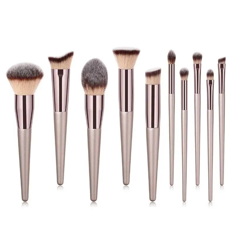1pcs Makeup Brushes Champagne Gold Premium Synthetic Concealers Foundation Powder Eye Shadows brochas maquillaje | Красота и здоровье