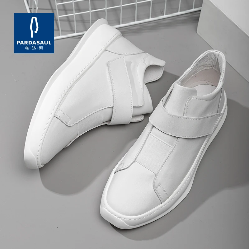 Новые зимние высокие туфли теплая белая обувь модные для скейтборда мужские