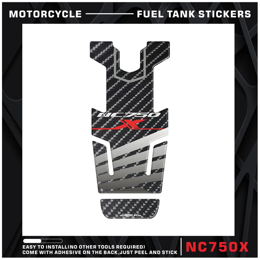 

For NC750X 2021 2022 NC 750 X NC 750X Motorcycle Non-slip Fuel Tank Protection Pad 3D Epoxy Resin Sticker Decal