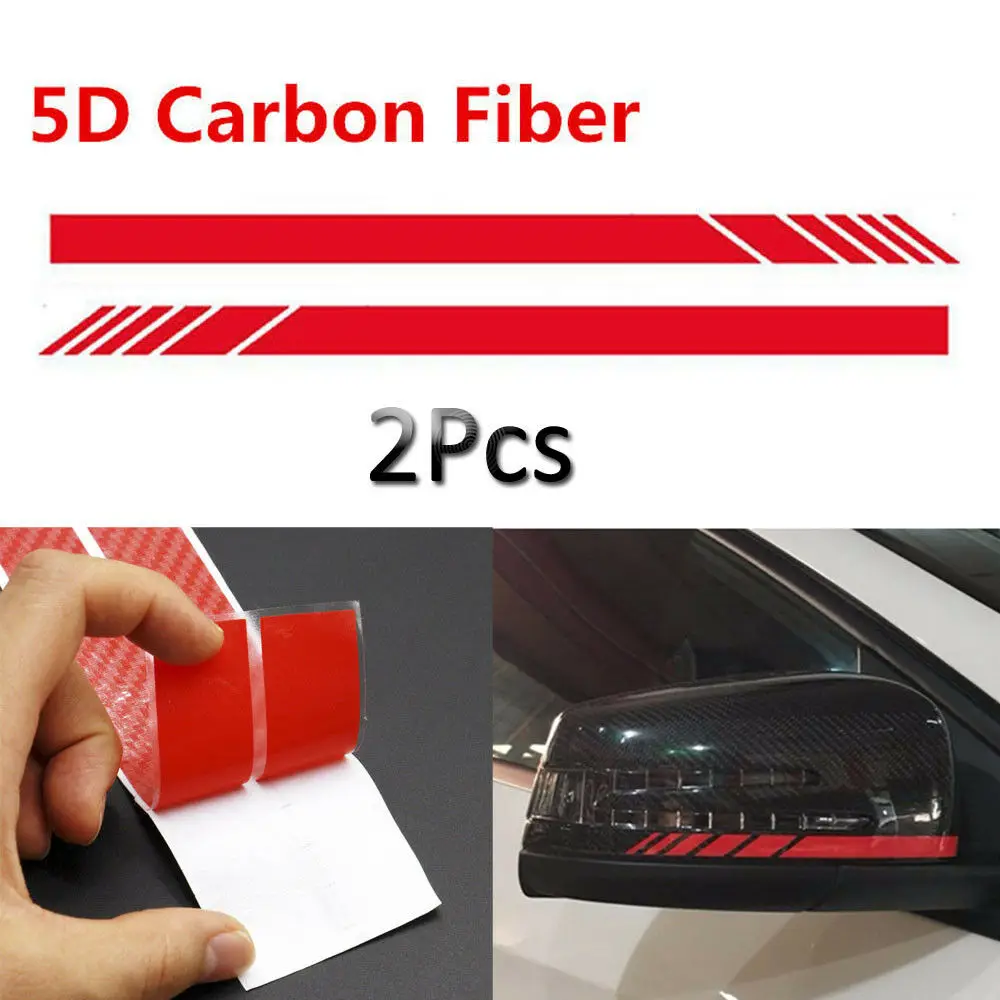 2 шт. автомобильные наклейки-полоски для зеркала заднего вида |