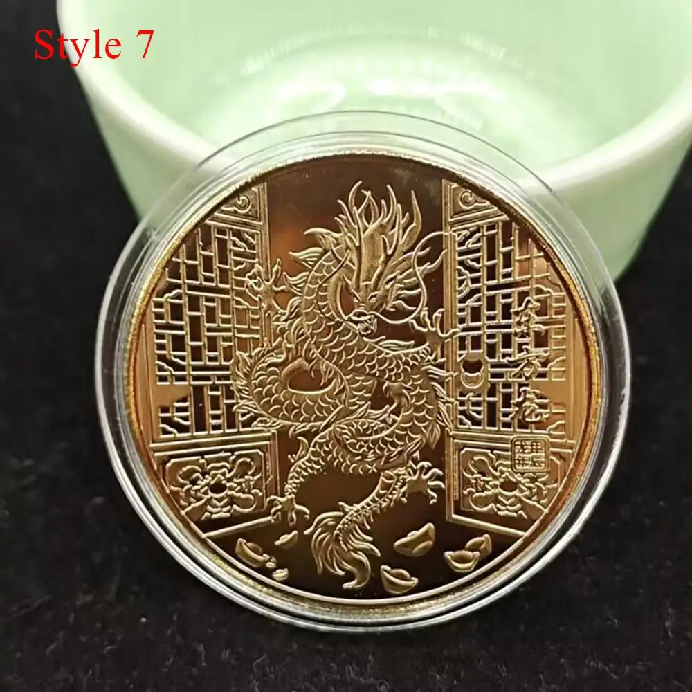 

Памятная монета дракона из металла