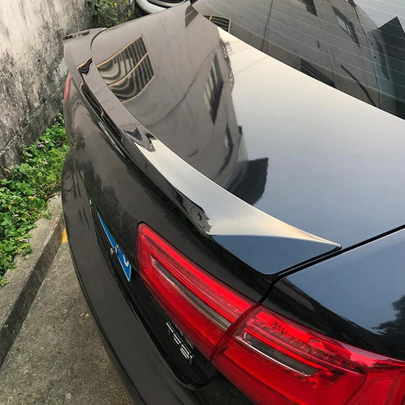 Для глянцевого черного спойлера аксессуары OLD Audi A6 C7 2011-2018 АБС-пластик багажник