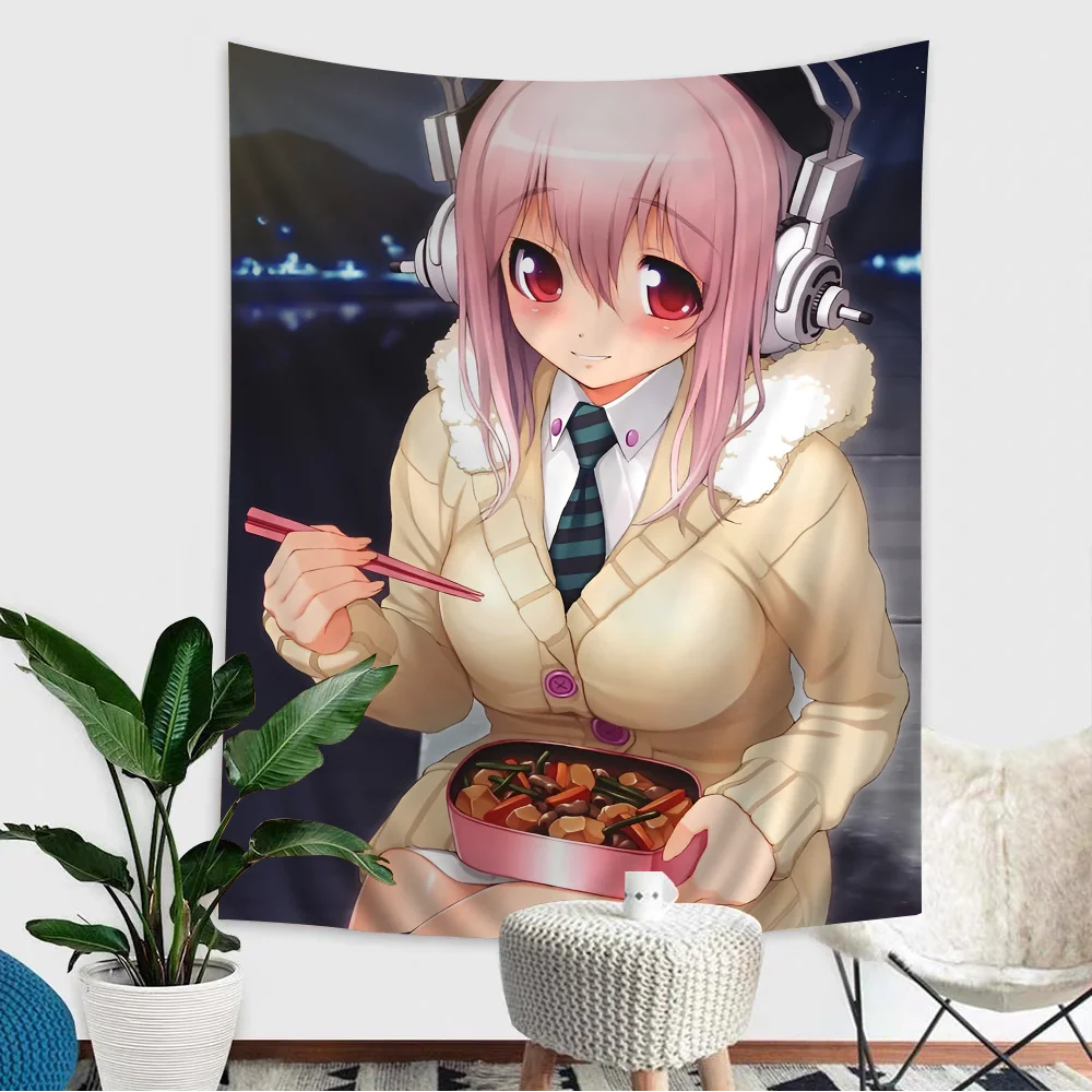 Настенные гобелены Super Sonico в стиле хиппи искусство научная фантастика домашний