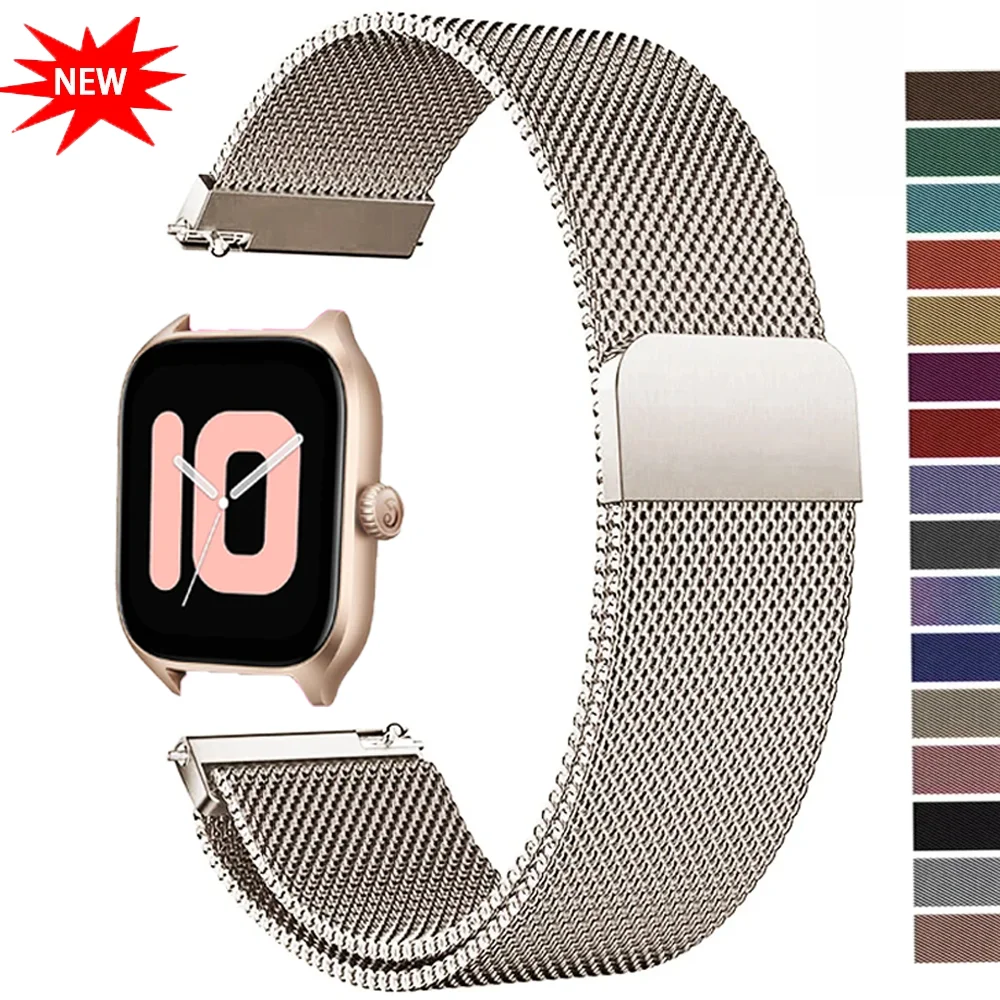 Металлический ремешок Amazfit GTS/2/2e/3/4/GTS2 Mini/GTR 42 мм/47 мм ...