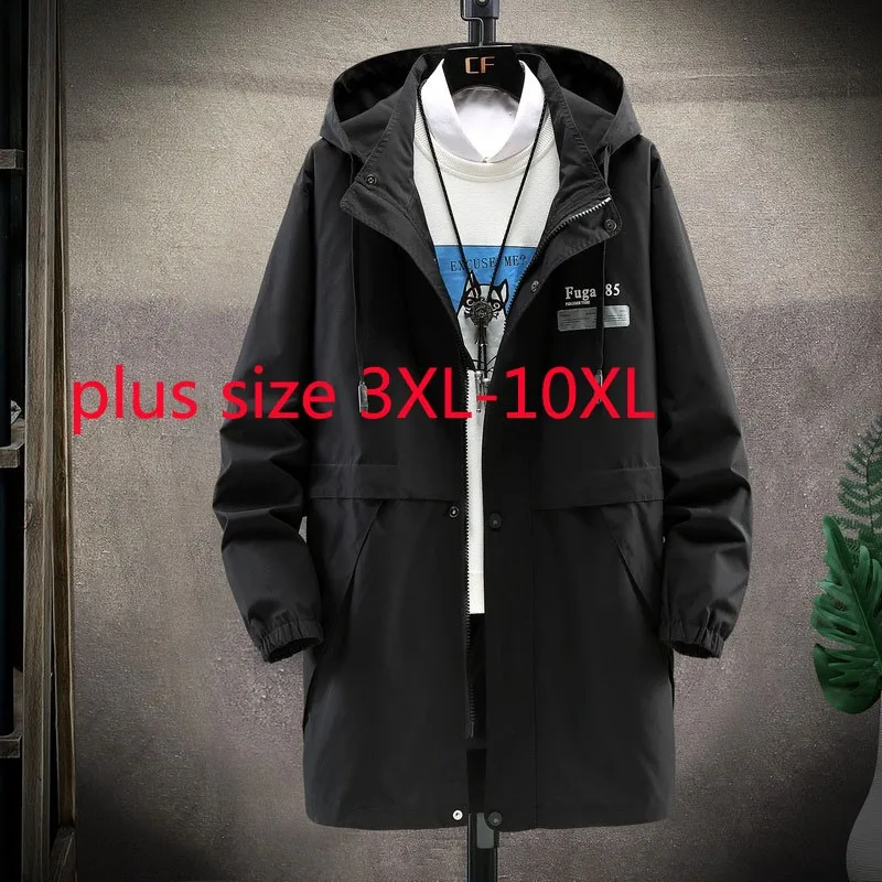 

Новое поступление для мужчин больших размеров на весну и Осенне-зимнее пальто мужские модные повседневные свободные ветровка размера плюс ...