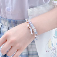 women charms bracelet trend summer cute crystal bracelet for girls casual jewelry accessories lovely dog charms hand string