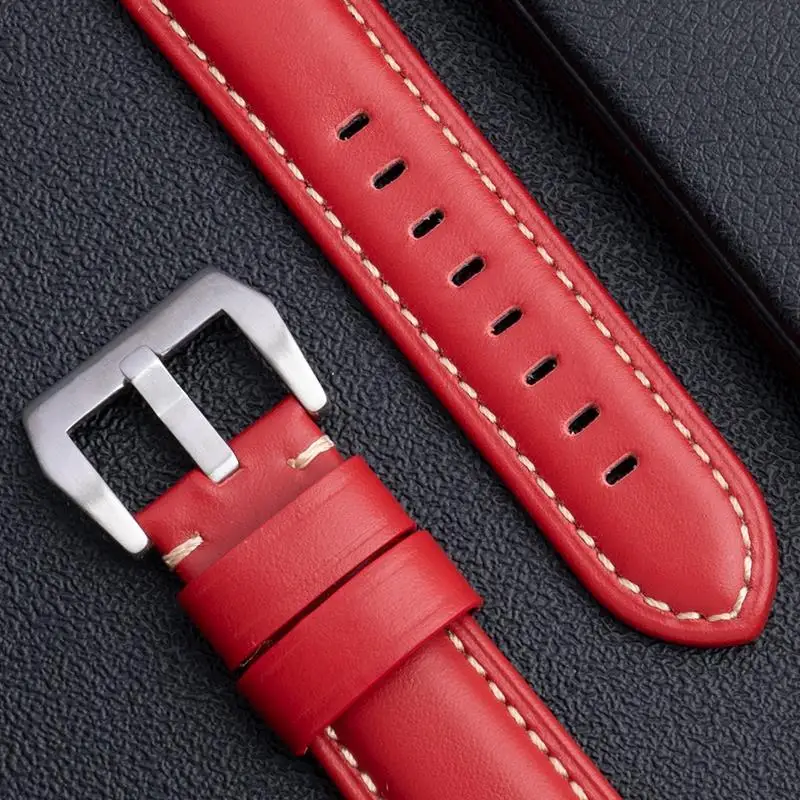 Ремешок BEFIA из натуральной кожи для Panerai мягкий плоский цветной винтажный браслет