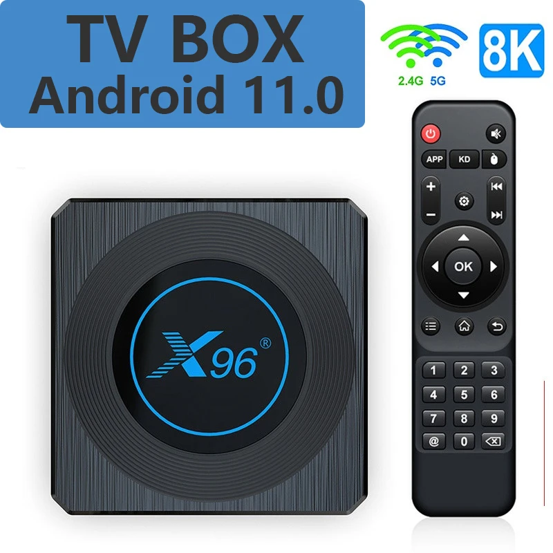 

HD X96 X4 Amlogic S905X4 Smart RGB Light TV Box Android 11 4G 64G Wifi AV1 Media Player TVBOX 8K Fast stable Set Top Box