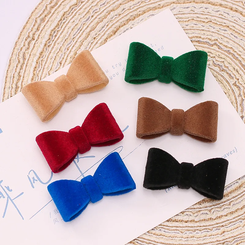 

10 шт., винтажный бархатный галстук-бабочка из смолы