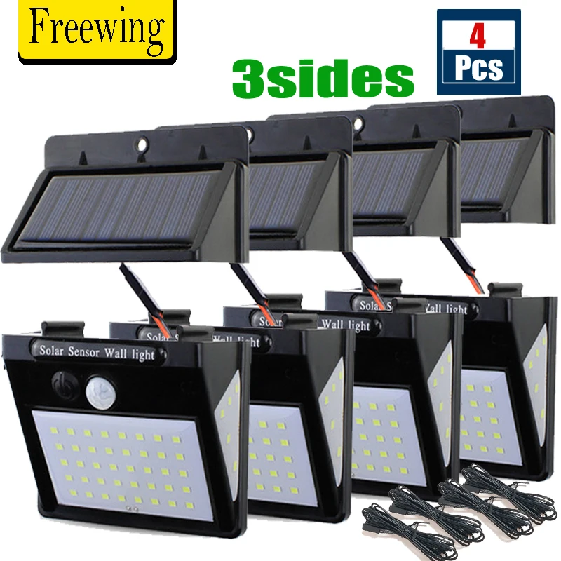 

Freewing LED Solar Garden Lamp PIR Hunman Sensor Wall light Sun Power Lantern Outdoor Indoor Home Waterproof IP 65 Separated