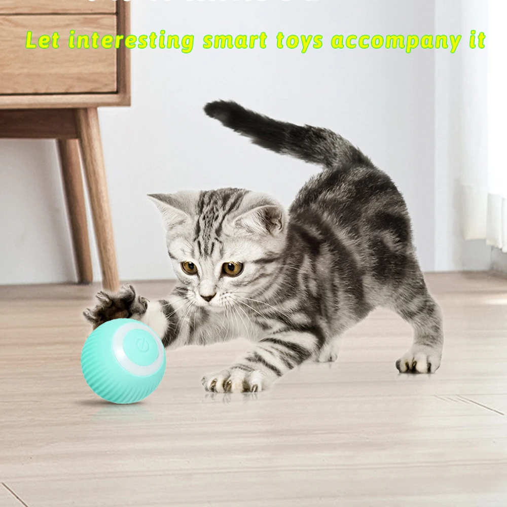 

Умные игрушки для кошек, 1 шт., Электрический мяч для кошек, автоматический вращающийся мяч, детская игрушка для домашних животных, игрушки д...
