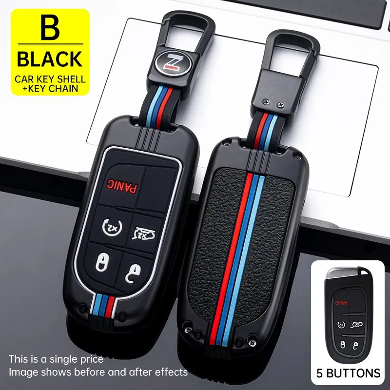 

UMQ Car key cover case Fob For Jeep Renegade Compass Grand Cherokee For Chrysler 300C Wrangler Dodge Car Accessaries Keychain