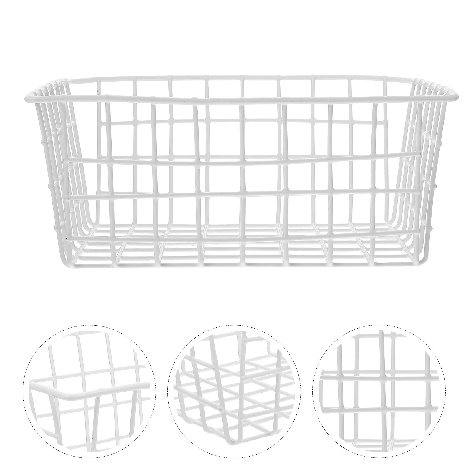 

Freezer Storage Basket Deep Organizer Iron Metal Bins Refrigerator Fruit Vegetable Container Food Home Wire