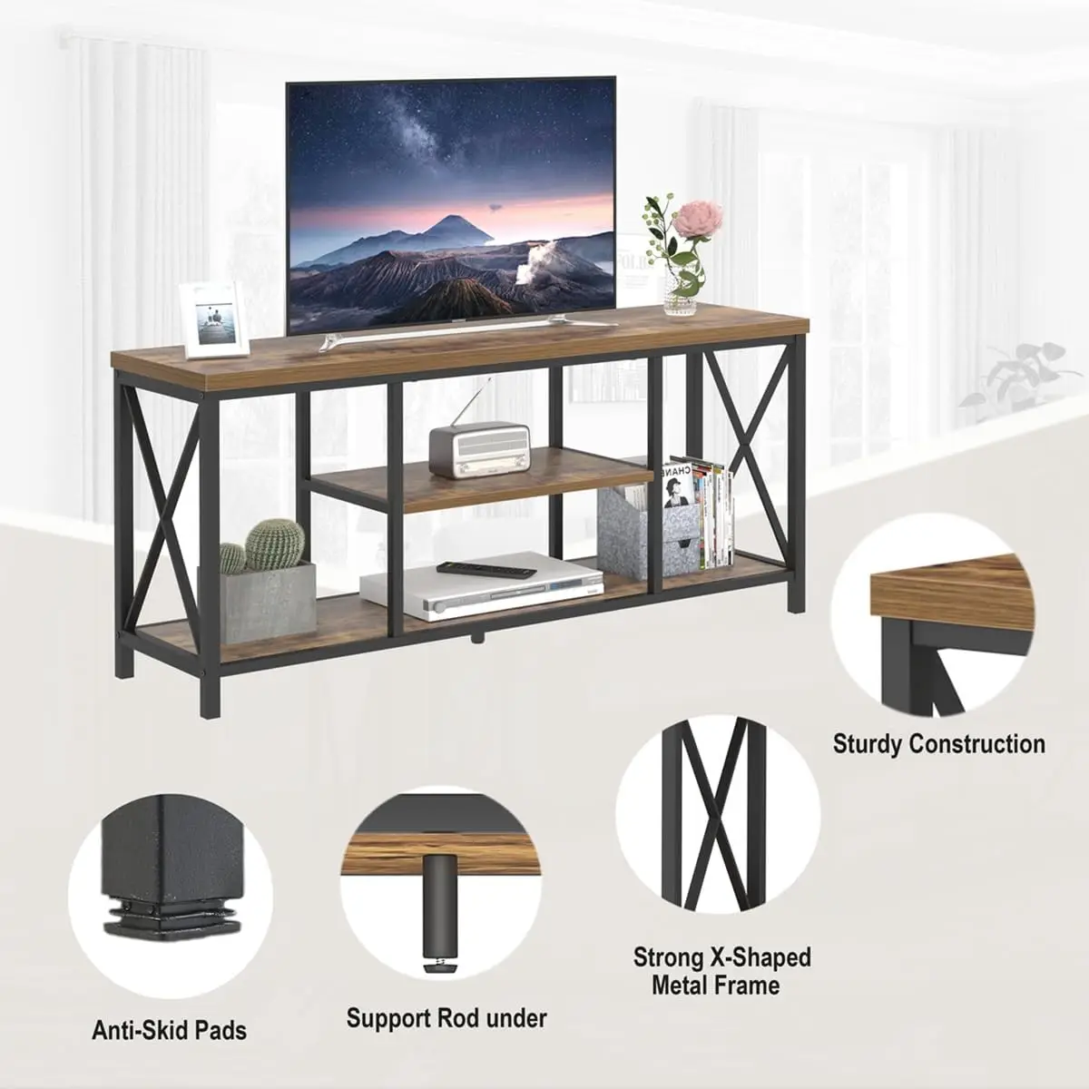 55-дюймовая подставка для телевизоров до 65 дюймов современный развлекательный