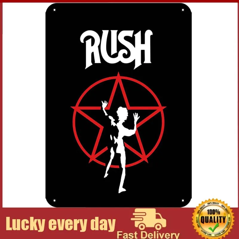 Музыкальная Раш-группа металлический жестяной знак Настенный декор