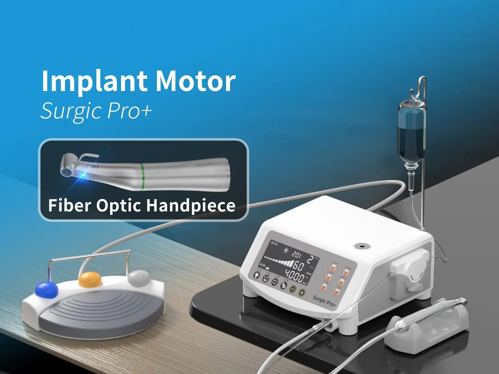 Стоматологическая хирургическая бесщеточная система имплантации мотор