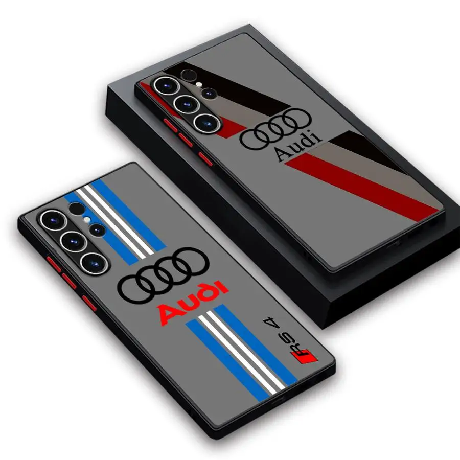 Car A-Audi LOGO Phone case for Samsung Galaxy Note 20 Ultra 10 Plus Lite 9 8 A21 A05 A50 A52 A06 A30 A70 s A31 A71 A16 A51 5G 4G