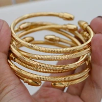 6pcs gifts 5mm new dubai for party womens gold bracelet party gift african indian ball bracelet middle east wedding