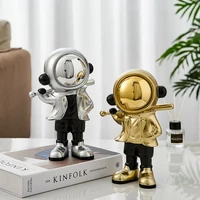 creative plating astronaut sculpture resin crafts nordic home decor teen room decoration luxury living room decoration gifts