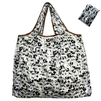 5060cm disney cartoon folding bag for shopping mickey mouse bag storage high capacity green bag hand cartoon shoulder