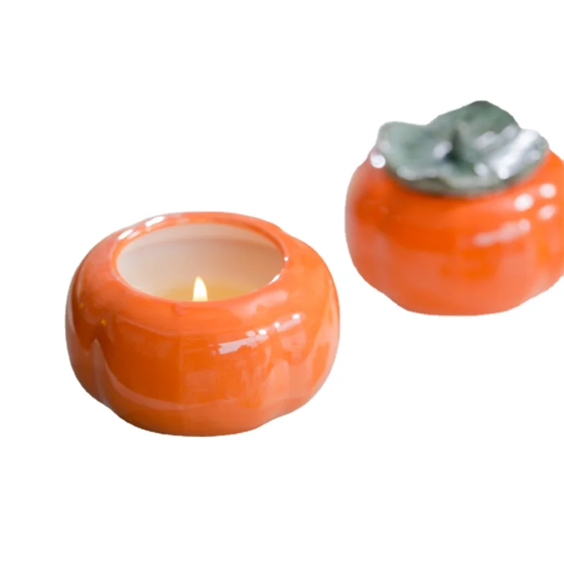 

Lucky Persimmon Aromatherapy Persimmon Candle Small Birthday Girl Girlfriends Wedding Niche High-End Gift Box with Hand Gift