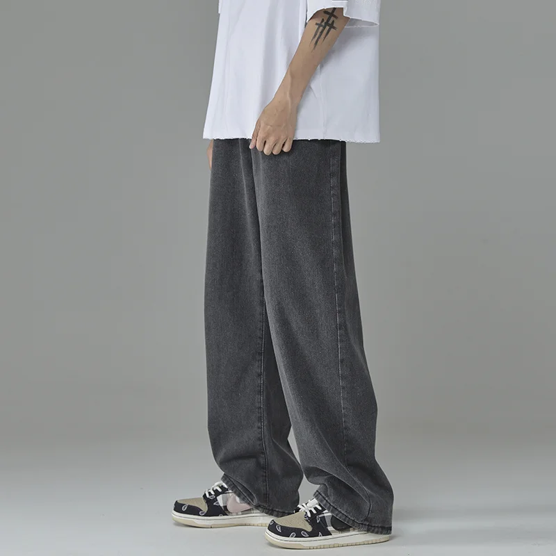 4-color Baggy Jeans Men Fashion Casual Straight Jeans Men Streetwear Hip-hop Loose Wide Leg Denim Pants Mens Trousers S-2XL