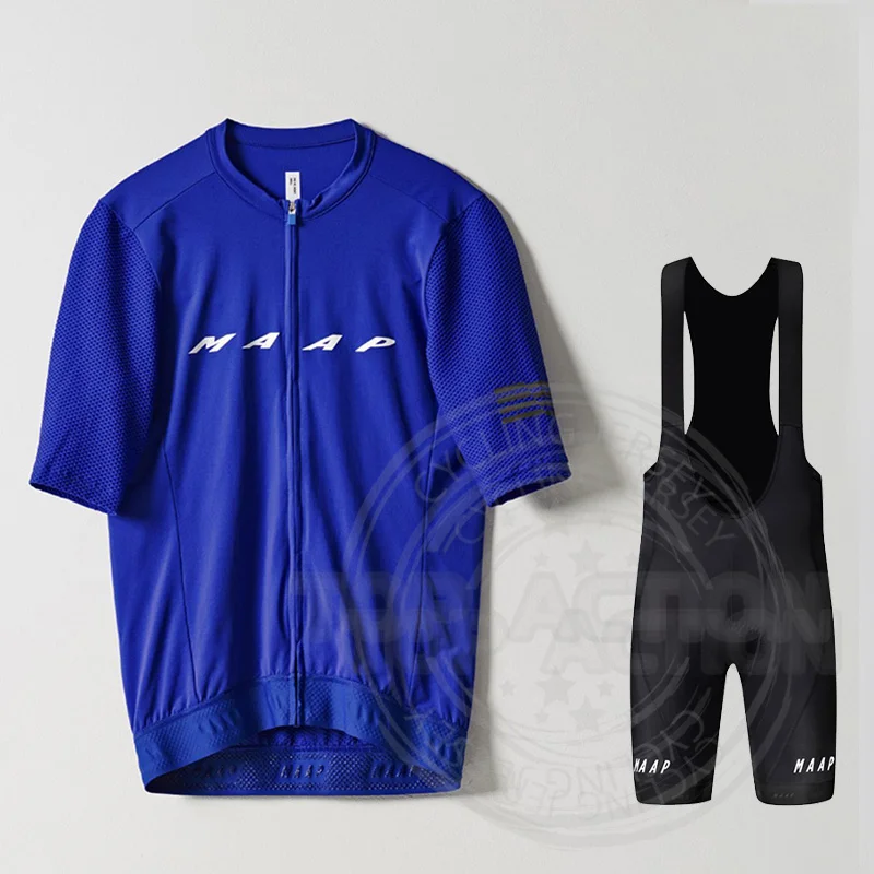 

2022 MAAP New Cycling Jersey set Summer quick-dry Cycling Clothing MTB Maillot Ropa Ciclismo Men Anti-UV Road Bike Racing Suit