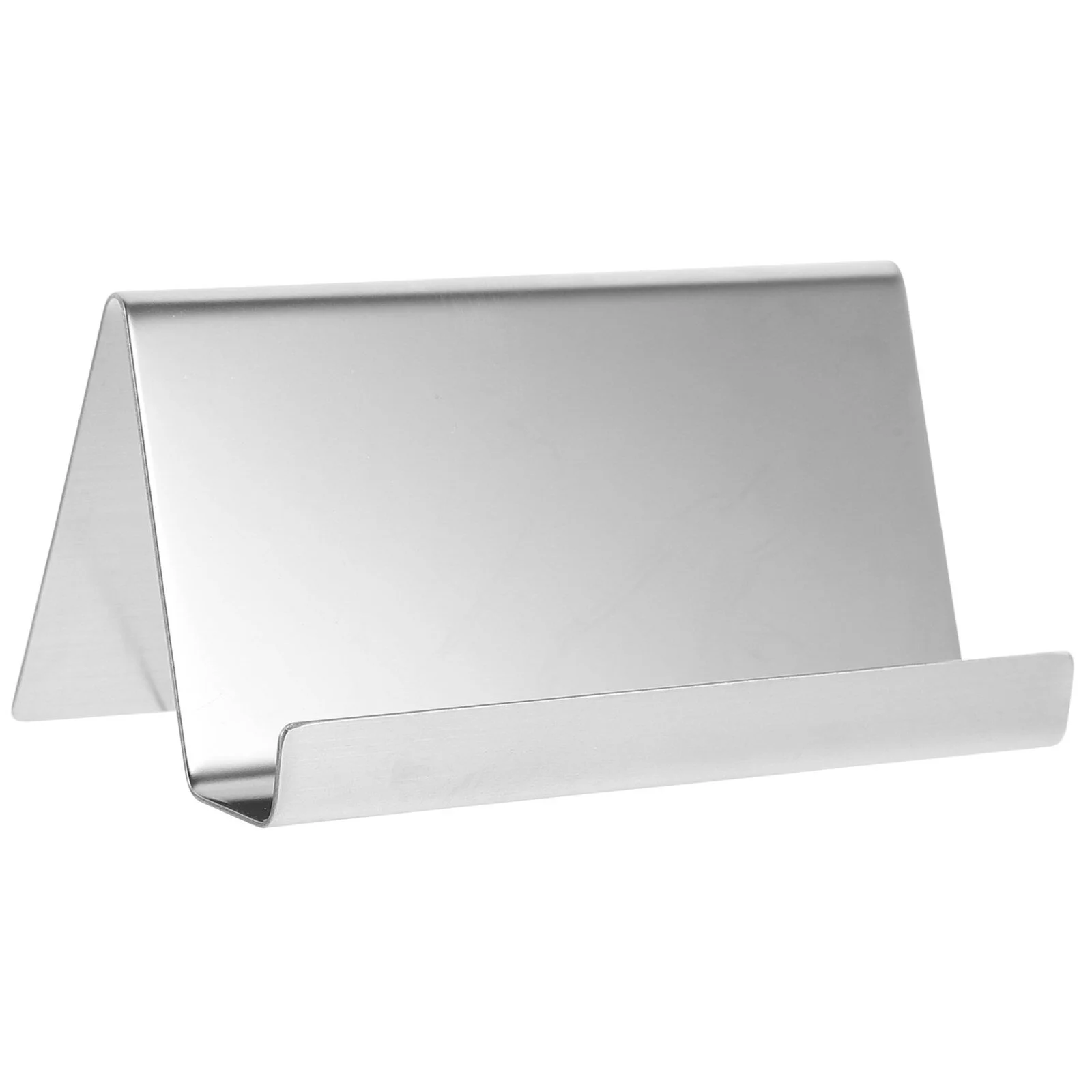 

Office Card Cellphone Stand Holder Business Cards Racks Mobile Mount Desk Stainless Steel Multi-use Desktop