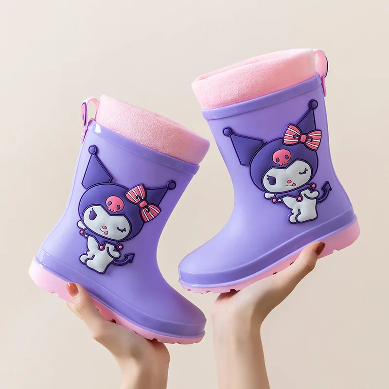 Детские непромокаемые сапоги Kuromi Add Cotton утолщенные гарантия легкие