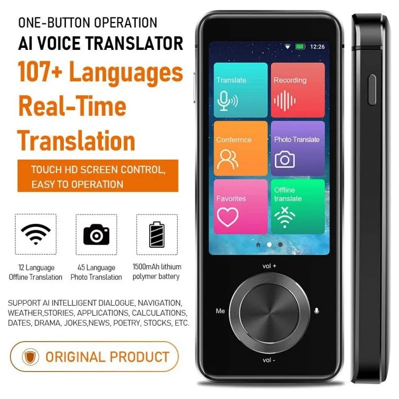 M9 Language Translator Device 107 National Languages Intelligent Translator Real-time Voice, Recording, Text Translation Device enlarge