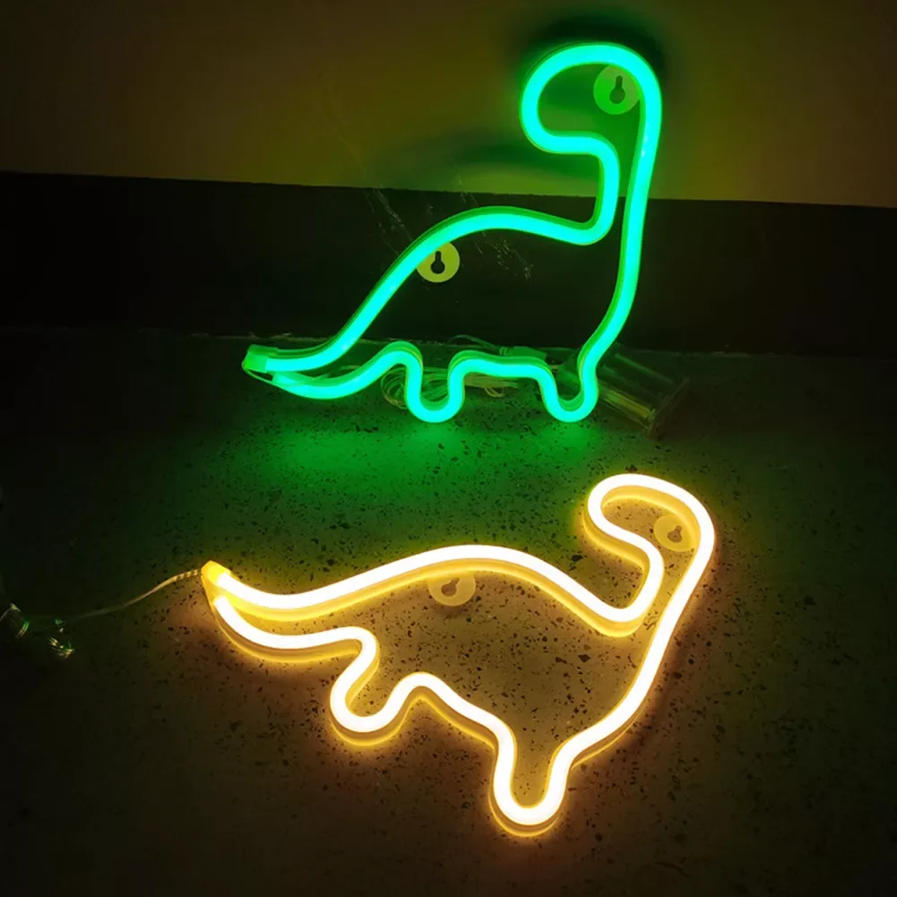

NEW Dinosaur LED Neon Lights Colorful Neon Sign Wall Hanging Decoration Night Lamp Bedroom Wall Lamp On/Off Lamp