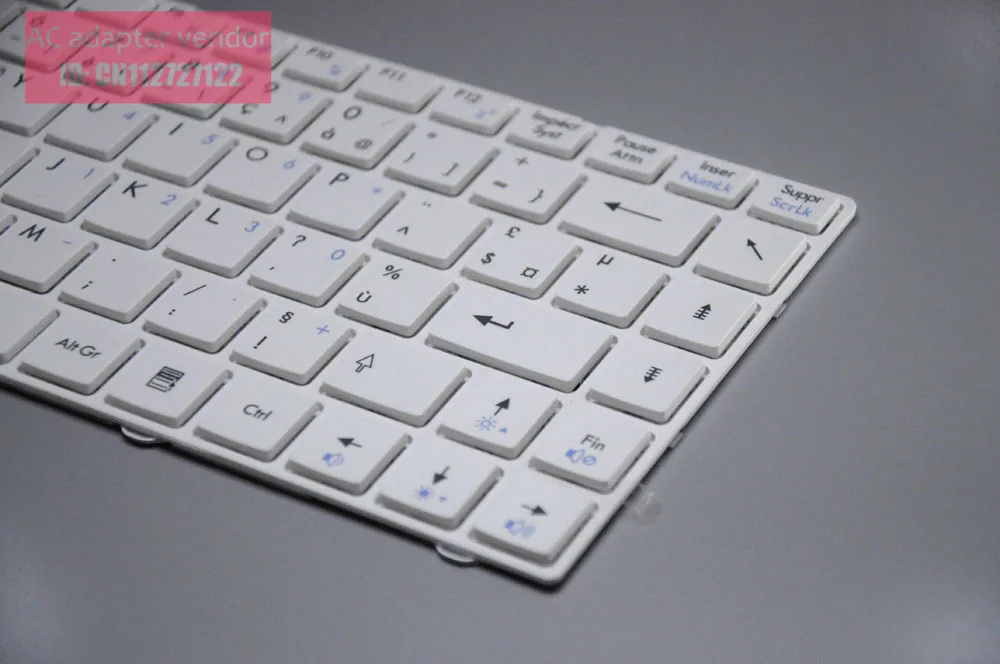White FOR MSI CR420 CR460 X350 EX465 CX420 X370 laptop keyboard