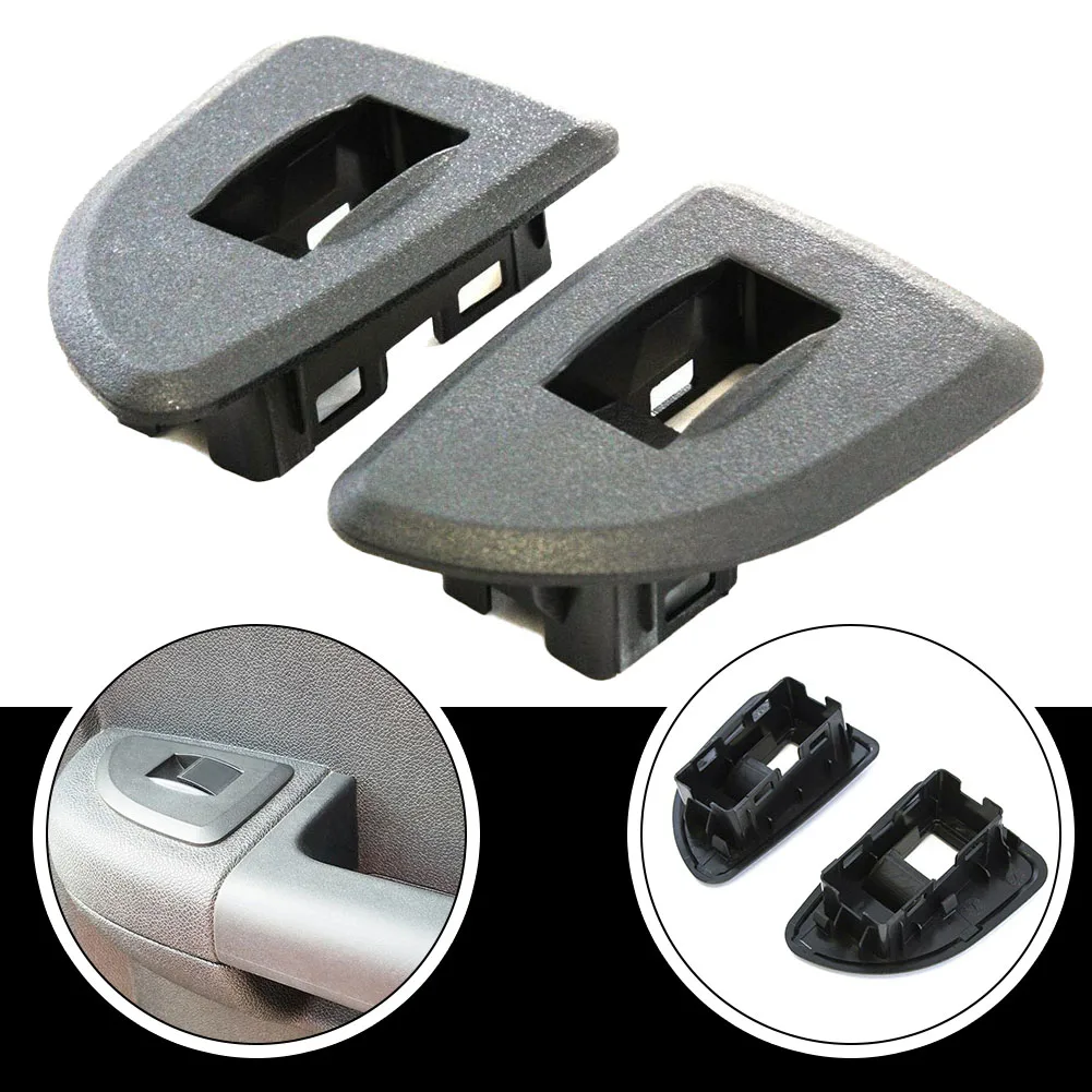 

2 PCS/set Black Rear Window Switch Frame For Chevy Silverado Sierra Ext Cab 2009-2013 25995490 25995494