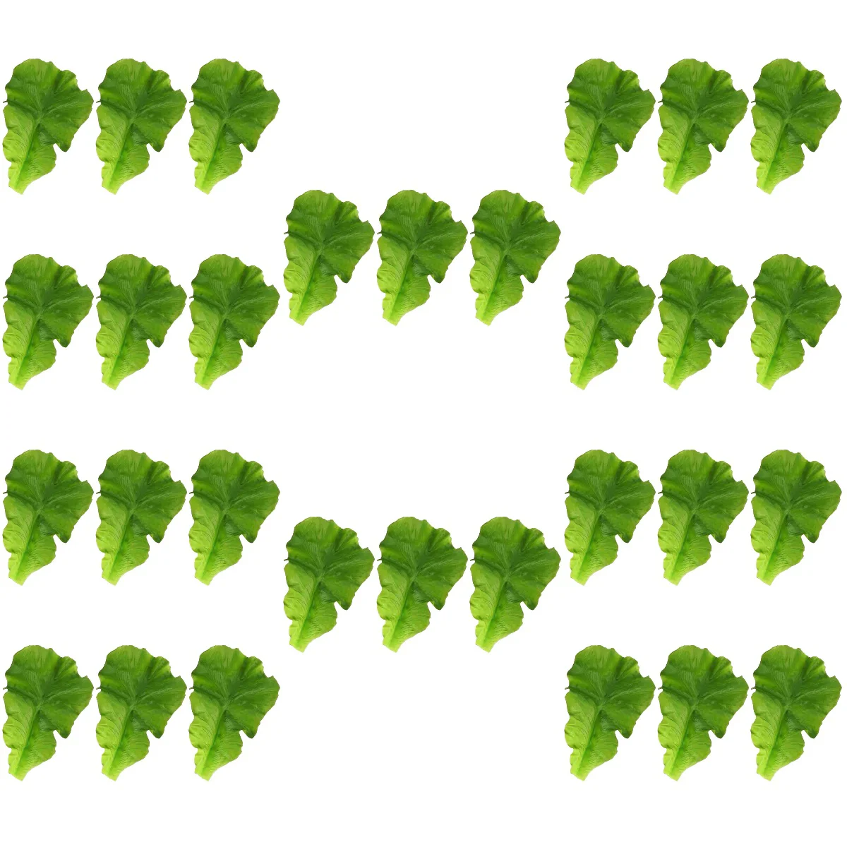 

30 Pcs Artificial Vegetable Leaves Faux Lettuce Decor Home Simulation Green Pu Lifelike Adornments Ornament