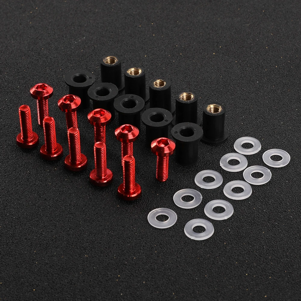 5 мм 10 шт. болты для лобового стекла мотоцикла комплект крепежных винтов и гаек Honda