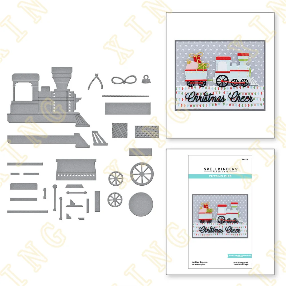 

train with gifts Metal Cutting Dies for DIY Scrapbooking Crafts Dies Cut Stencils Maker Photo Album Template Handmade Decoration