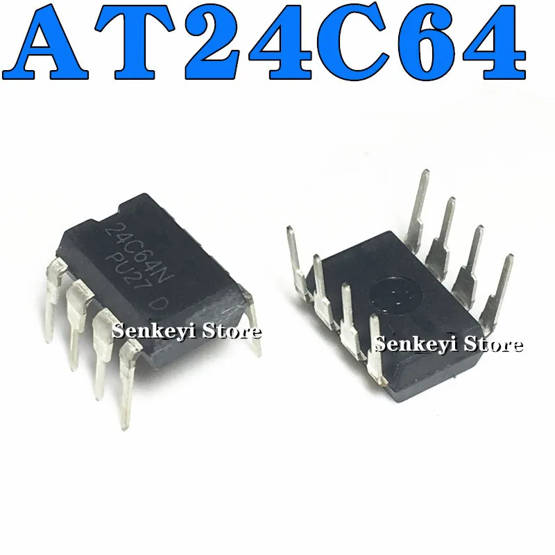 

New original AT24C64N AT24C64 AT24C64A AT24C64AN DIP8 straight plug 8 feet