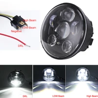 5 75 inch black drl halo angel eyes led headlight for harley sportster 1200 883 street 500 750 5 34 projector round headlamp