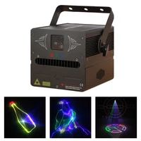 1w rgb auto dmx512 laser sd card program 3d animation projector lights for dj disco party beam light scan stage effect lighting