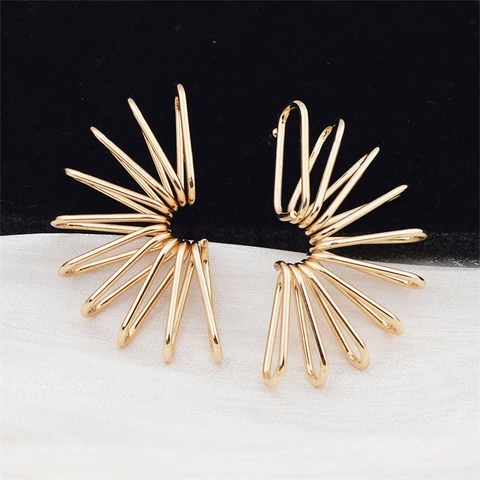 Золотые серьги-капельки Guangtuo