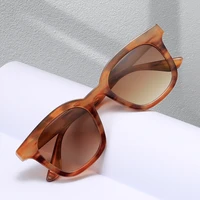 vintage square sunglasses for men women uv protection classic driving sun glasses leopard shades