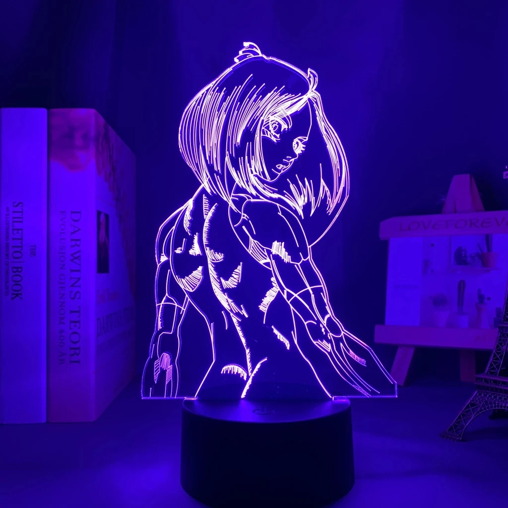 

Led Light Alita Battle Angel Figure for Bedroom Decorative Night Light Birthday Gift Kids Room 3d Table Lamp Manga Gunnm