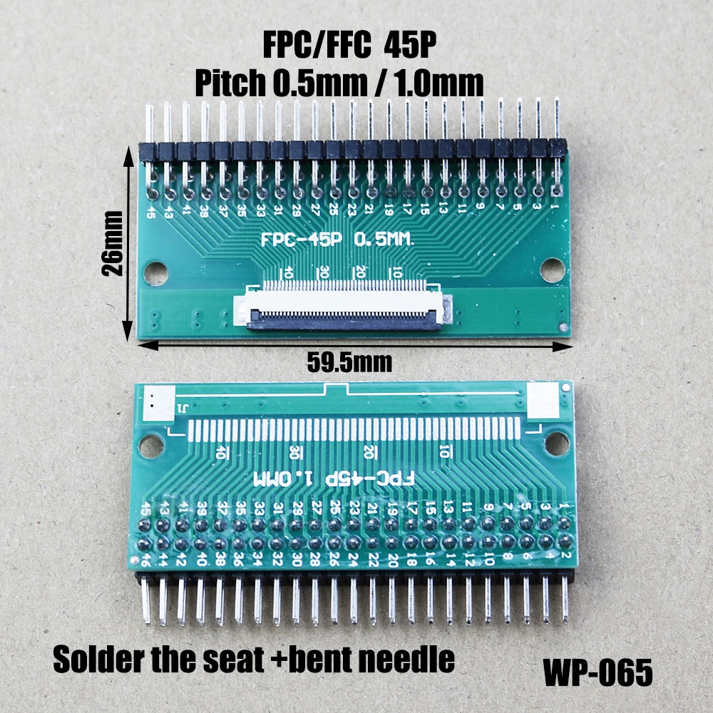 

1pc 0.5mm 1.0mm To 2.54mm FPC FFC Adapter Board Connector Straight Needle And Curved Pin 6 8 10 12 20 26 30 40 42 45 50 60 80P