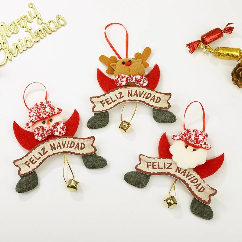 2024 Рождественский подвесной баннер гирлянда овсянка Санта-Клаус бумажный